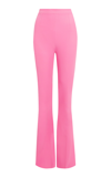 Safiyaa Alexa High-rise Flared Crêpe Pants In Black,pink