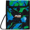Msgm Green & Blue Paint Pouch In 36 Green