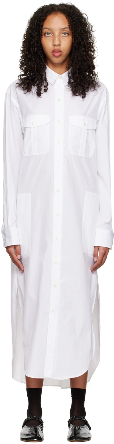 Wardrobe.nyc Release 06 Cotton Midi Shirt Dress In White
