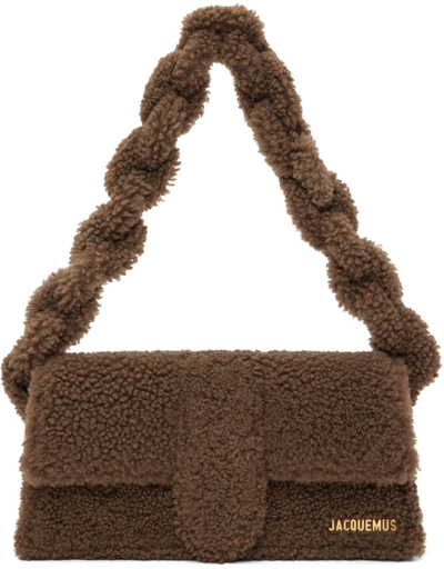 JACQUEMUS BROWN LE PAPIER 'LE BAMBIDOU' BAG