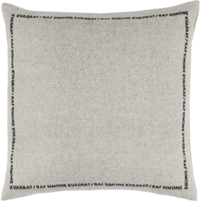 Kvadrat/raf Simons Off-white Double Face Wool Cushion In 1511 Off White