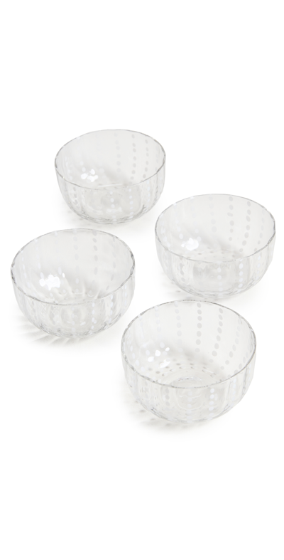 Zafferano Perle Small Bowl Set Of 4 In Clear