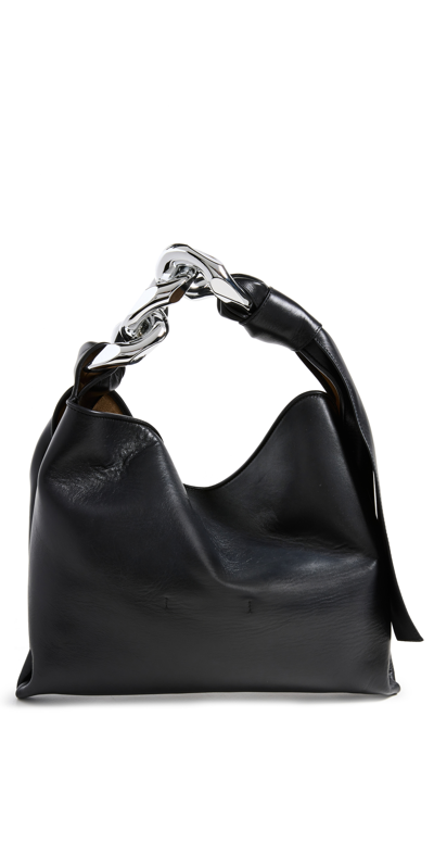Jw Anderson Small Chain Hobo Bag In Black