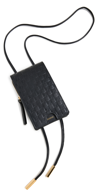 Ashya Heritage Checker Bolo Crossbody Bag In Onyx