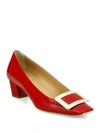 Roger Vivier Decollete Trompette Patent-leather Pumps In Red