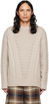 System Gray Crewneck Sweater In Ge Greige