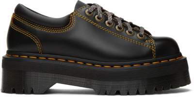 Dr. Martens' Black Smooth Collier Bex Platform Derbys In Black/black