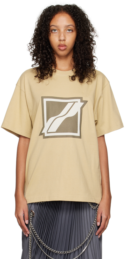 We11 Done Beige Bonded T-shirt