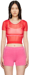 Jacquemus La Maille Sognut-shirt In 470 Red
