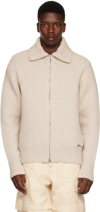 JACQUEMUS BEIGE LE PAPIER 'LE CARDIGAN MEUNIER' SWEATER