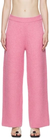 BIRROT PINK BRUSHED TROUSERS