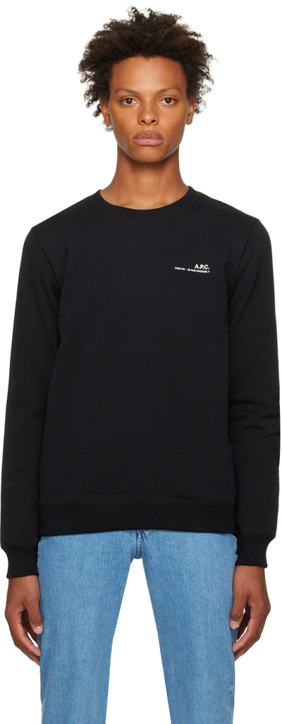 A.p.c. Black Item Sweatshirt In Blue