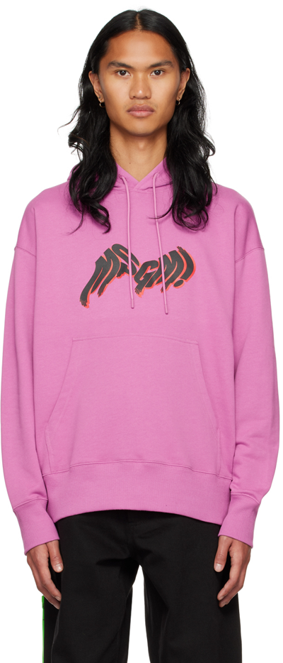 Msgm Purple Bonded Hoodie In 72 Iris