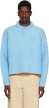 Jacquemus Blue Le Papier 'le Polo Neve' Polo In Light Blue