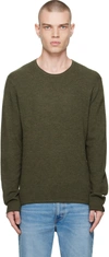 Rag & Bone Collin Wool Crewneck Sweater In Army