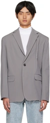 Y/PROJECT GRAY PINCHED BLAZER