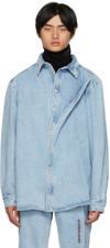 Y/PROJECT BLUE PINCHED SHIRT