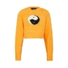 Rotate Birger Christensen Ying Yang Mohair-blend Sweater In Blazing Orange