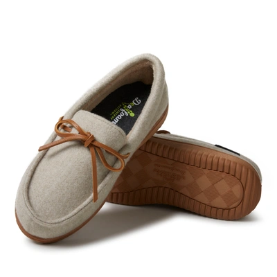 Dearfoams Women's Wilmington Wool Blend Energy Return Moccasin Slippers In Oatmeal Heather