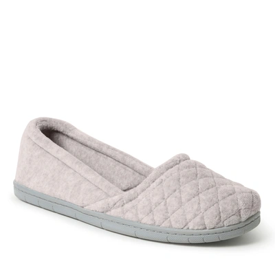 Dearfoams Women's Katie Microfiber Velour Espadrille In Grey