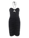 Magda Butrym Ruched Cutout Stretch-jersey Halterneck Mini Dress