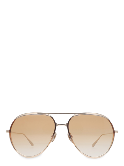 Pre-owned Linda Farrow Women's Sunglasses -  In Gold
