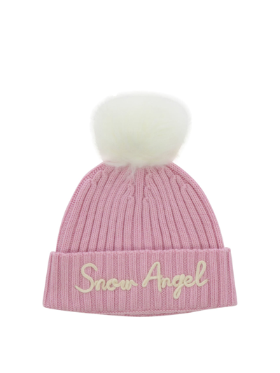 Mc2 Saint Barth Snow Angel Pom-pom Hat In Pink