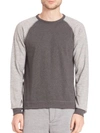 Rag & Bone Color Block Raglan Sleeve Sweatshirt In Pewter
