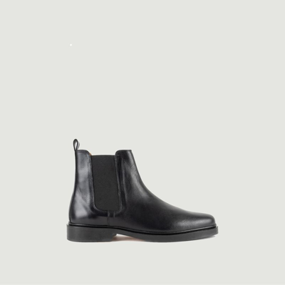 Bobbies Paris Nolan Leather Chelsea Boots Noir Smoking  In Grey,black