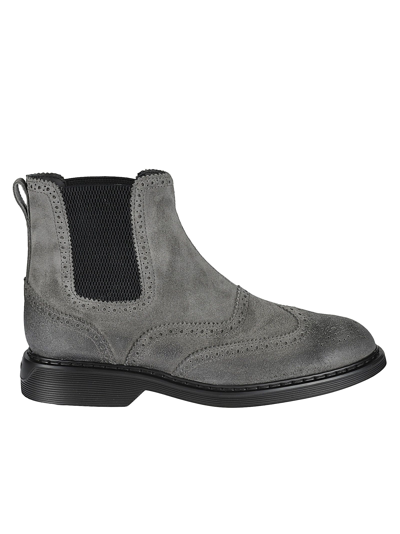 Hogan Men's  Grey Other Materials Ankle Boots