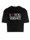 Versace Slogan-print T-shirt In Black