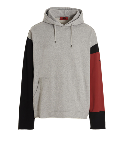 Fourtwofour On Fairfax Hoodie Featuring Contrasting Sleeves In Grey