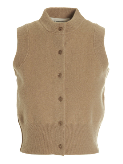 Extreme Cashmere 'corset' Waistcoat In Beige
