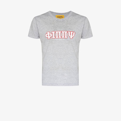 Phipps Grey Logo Print T-shirt