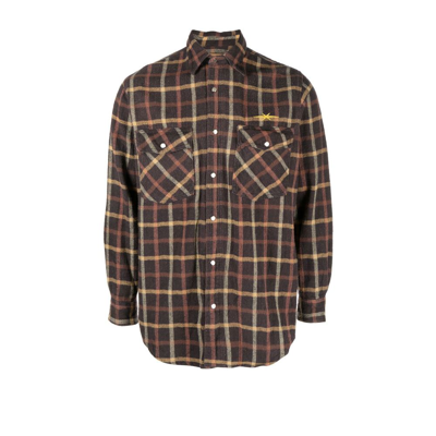 Phipps Brown Gold Label Vintage Checked Cotton Shirt