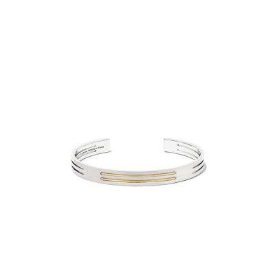 Le Gramme Silver-tone Le 9g Brushed Punched Ribbon Bracelet