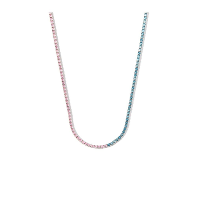 Hatton Labs Sterling Silver Crystal Tennis Necklace