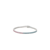 Hatton Labs Sterling Silver Crystal Tennis Bracelet In Silver