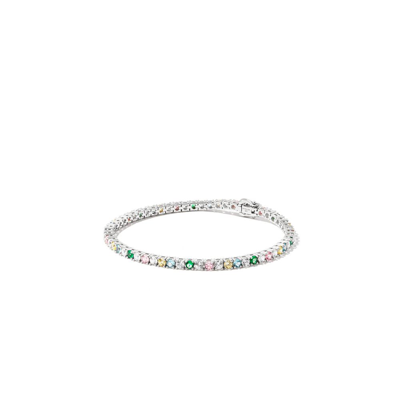 Hatton Labs Sterling Silver Rainbow Crystal Tennis Bracelet