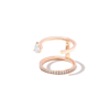 REPOSSI 18K ROSE GOLD SERTI SUR VIDE TWO ROW DIAMOND RING,RSV3CAPG0300018713894