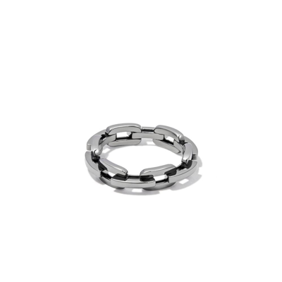 Shay 18kt Black Gold Mini Deco Chain-link Ring
