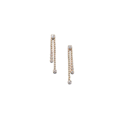 Sophie Bille Brahe 18k Yellow Gold Ruban Diamond Drop Earrings