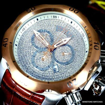 Pre-owned Invicta Reserve Venom Elegant 2.13 Ctw Diamond Swiss Mvt Leather 52mm Watch