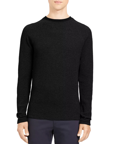 Pre-owned Blend Theory Mens Black Karlsson Ribbed Cashmere  Raglan Sweater Large L 3923-7