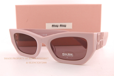 Pre-owned Miu Miu Brand  Sunglasses Mu 09ws 17c 6x1 Pink/purple Brown For Women