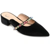 Journee Collection Jewel Womens Pointed Closed Toe Mules In Black