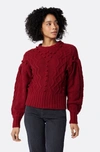 JOIE ASTRID CREW NECK WOOL SWEATER IN RED
