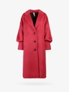 Hevo Cardinal Red Alpaca Wool-blend Coat In Red