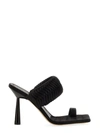 Gia Borghini 115mm Leather Heeled Sandals In Black