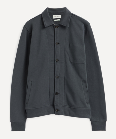 Oliver Spencer Kenmore Jersey Cardigan In Dark Grey